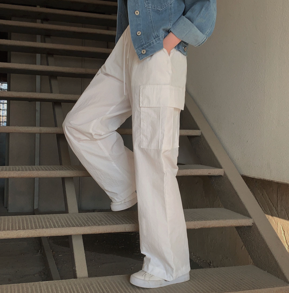 [CREAM CHEESE] [MADE] Summer Memories Two-Way String Jogger Cargo Pants