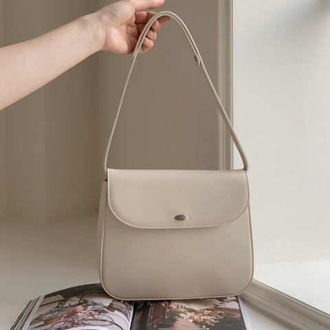 [SLOWAND] # LENTO Minimal Hobo Bag (New Colour! Ivory / Black)