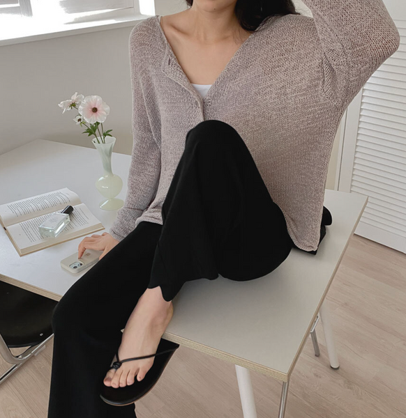 [REALCOCO] UTMOST Slim Fit Summer Knit Cardigan