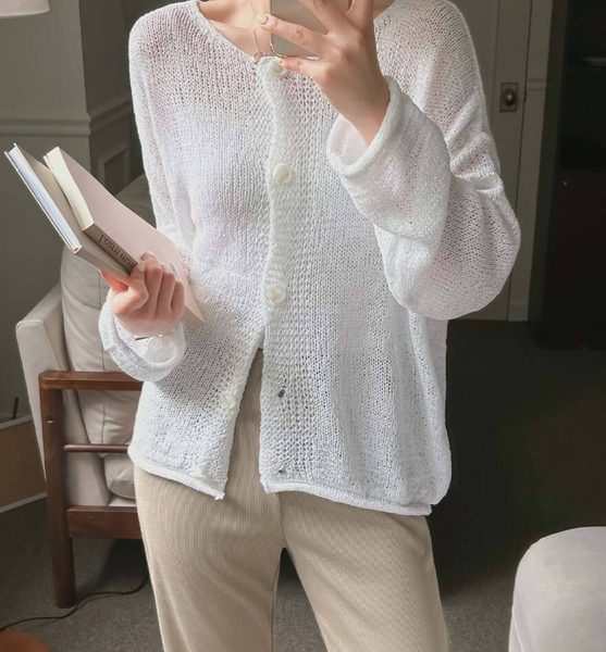 [REALCOCO] UTMOST Slim Fit Summer Knit Cardigan