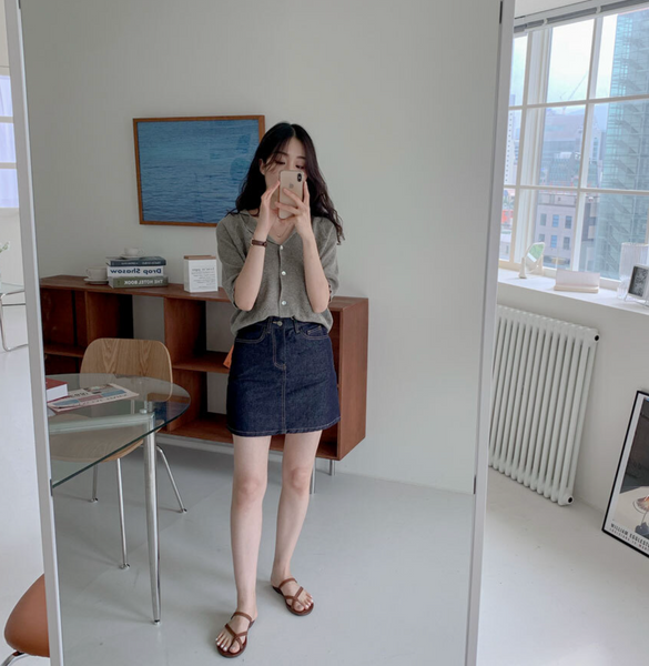 [REALCOCO] Bamboo Short-Sleeved Cardigan