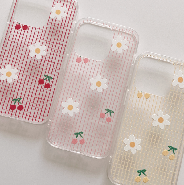 [malling booth] Cherry Daisy Jelly Hard Case