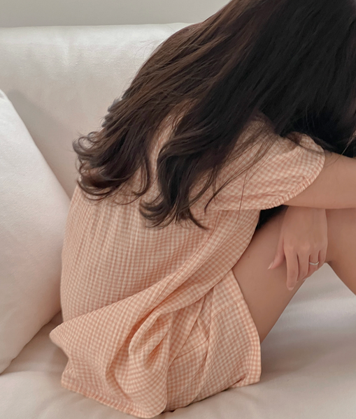 [Juuneedu] Daisy Lace Cotton Short Sleeve Pyjama Set