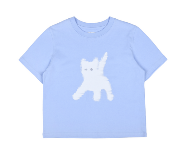 [aeae] FLASHED CATS EYE CROP T-SHIRTS [Skyblue]