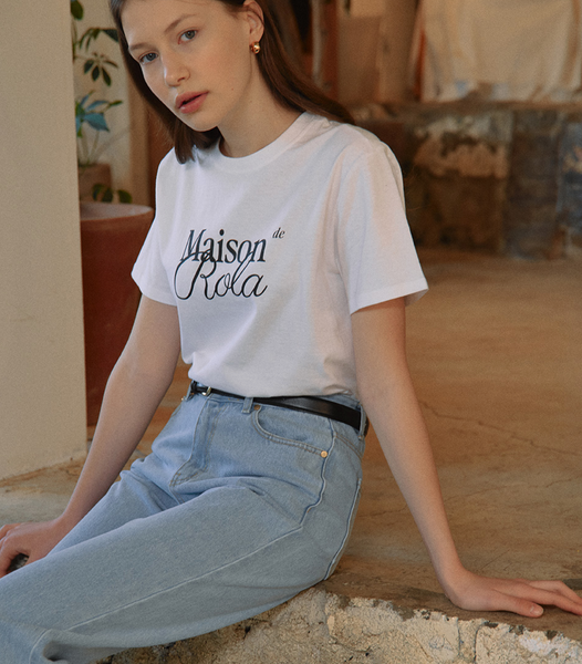 [rola rola] MAISON DE ROLA HALF T-SHIRTS WHITE