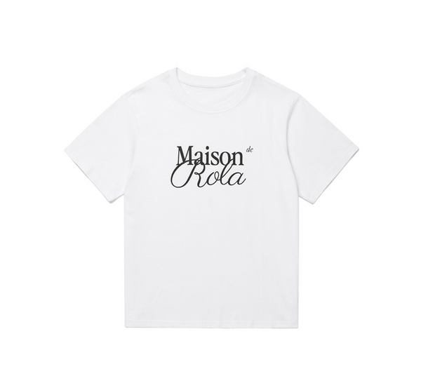 [rola rola] MAISON DE ROLA HALF T-SHIRTS WHITE