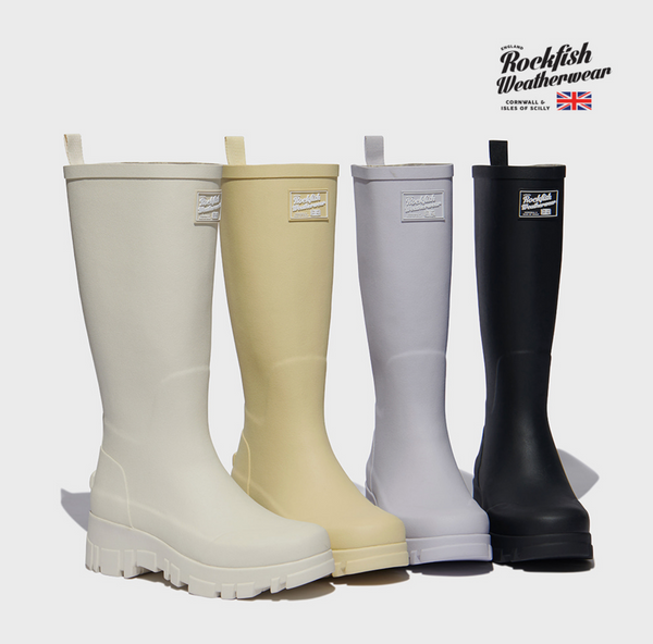 [Rockfish Weatherwear] FLATFORM RAIN BOOTS LONG (4Colours)