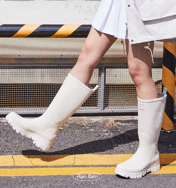 [Rockfish Weatherwear] FLATFORM RAIN BOOTS LONG (4Colours)