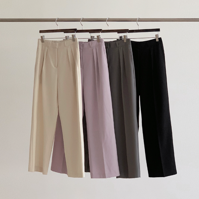 [SLOWAND] # SLOWMADE Moment Spring Summer Pintuck Slacks