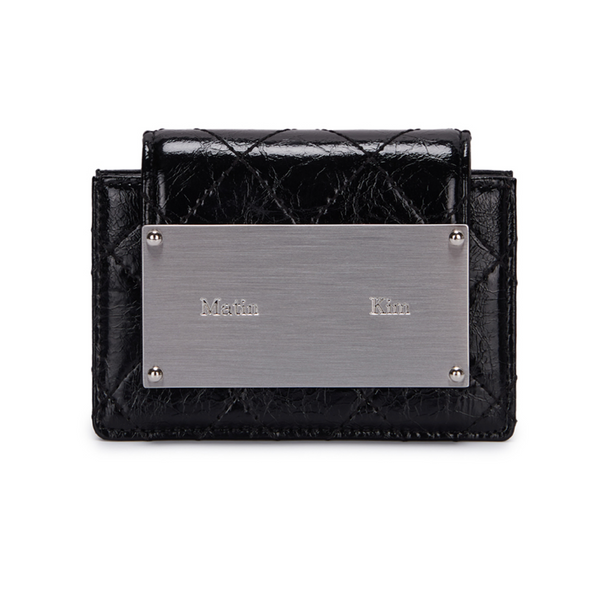 [Matin Kim] QUILTING ACCORDION WALLET IN BLACK (店主pick!)