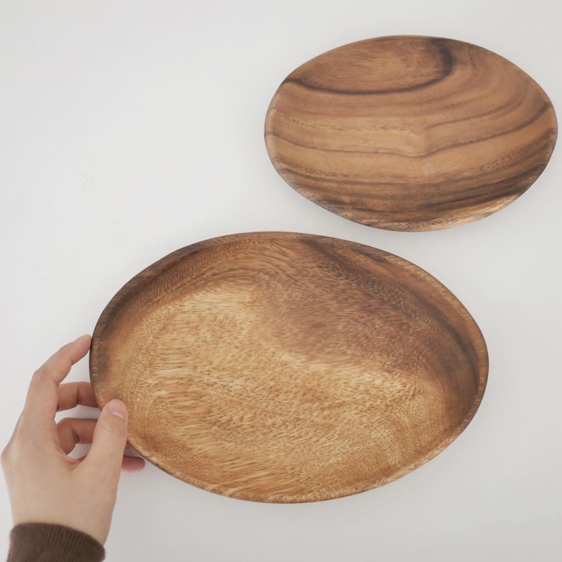 [Bracket Table] Oval Wood Plate