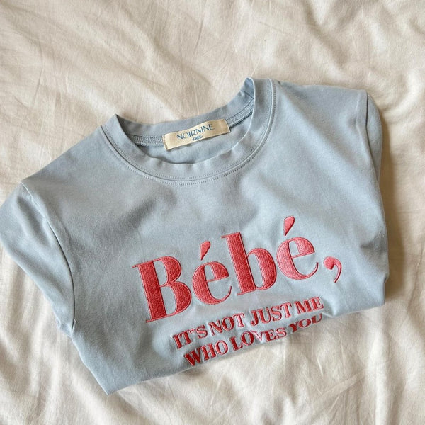 [NOIRNINE] Bébé Crop T-shirts (BLUE)