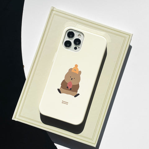 [MOMO CASE] 420 쿼카구마(크림) Phone Case