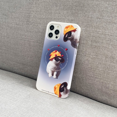 [MOMO CASE] 442 옐로Cat Phone Case