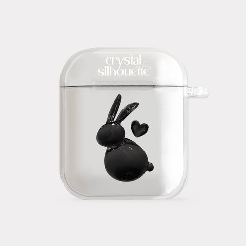 [Mademoment] Heart Rabbit Design Clear AirPods Case