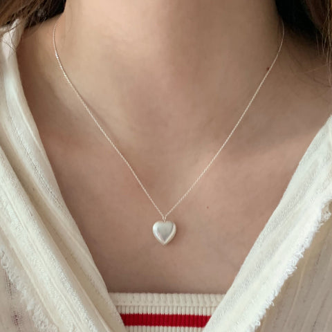 [Forimyme] Big Heart Silver Necklace