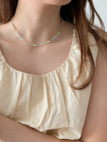 [Forimyme] Lia Beads Pearl Silver Necklace