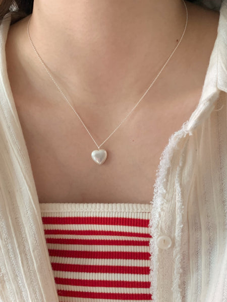 [Forimyme] Big Heart Silver Necklace