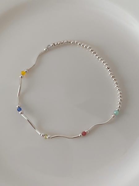 [Forimyme] Silver 925 Deep Beads Silver Bracelet