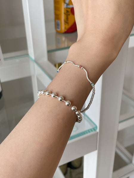 [Forimyme] Silver 925 Deep Beads Silver Bracelet