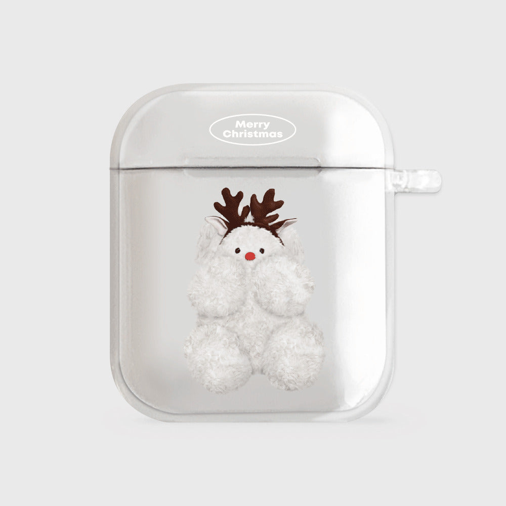 [THENINEMALL] 베이직 루돌프뽀꾸 AirPods Clear Case