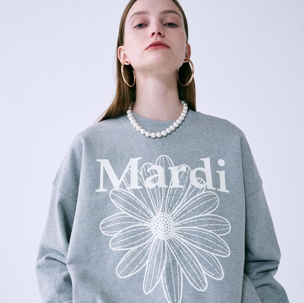 mardi SWEATSHIRT FLOWERMARDI (GREY IVORY-