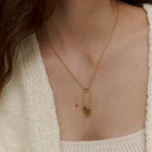 [DEEPBROW] Love Clip Necklace (Silver 925)
