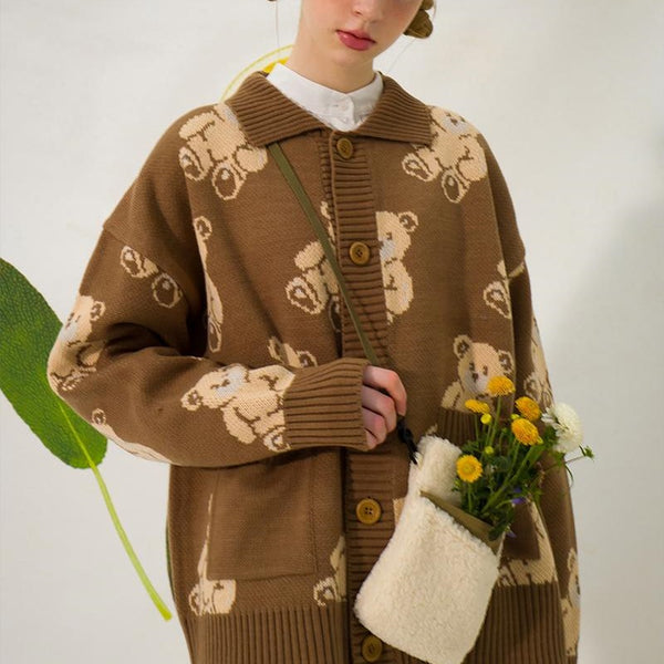 [Main Booth] Teddy Bear Cardigan (Cocoa)