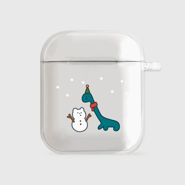 [THENINEMALL] 윈터공룡 AirPods Clear Case