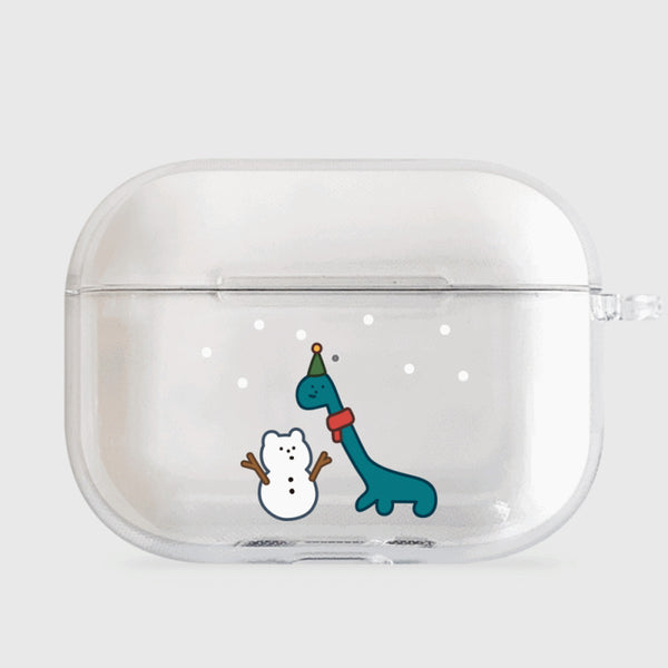 [THENINEMALL] 윈터공룡 AirPods Clear Case