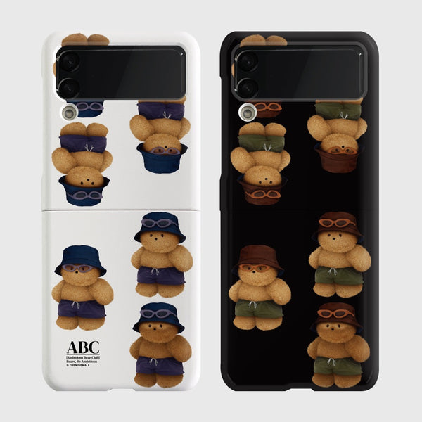 [THENINEMALL] 패턴 태닝 테디 Hard Phone Case (3 types)