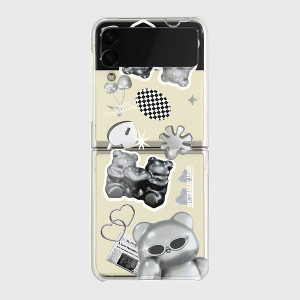[THENINEMALL] 스티커 실버 구미 Clear Phone Case (3 types)