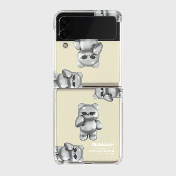 [THENINEMALL] 패턴 실버 구미 Clear Phone Case (3 types)