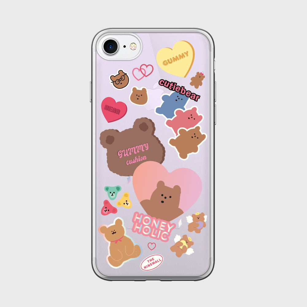 [THENINEMALL] Bear Sticker Pack Mirror Phone Case