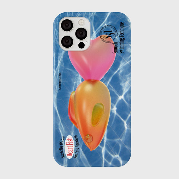 [THENINEMALL] Big Heart Fish Hard Phone Case (2 types)