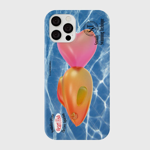 [THENINEMALL] Big Heart Fish Hard Phone Case (2 types)
