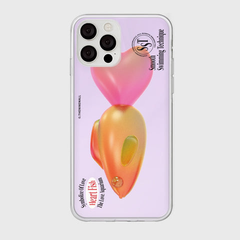 [THENINEMALL] Big Heart Fish Mirror Phone Case