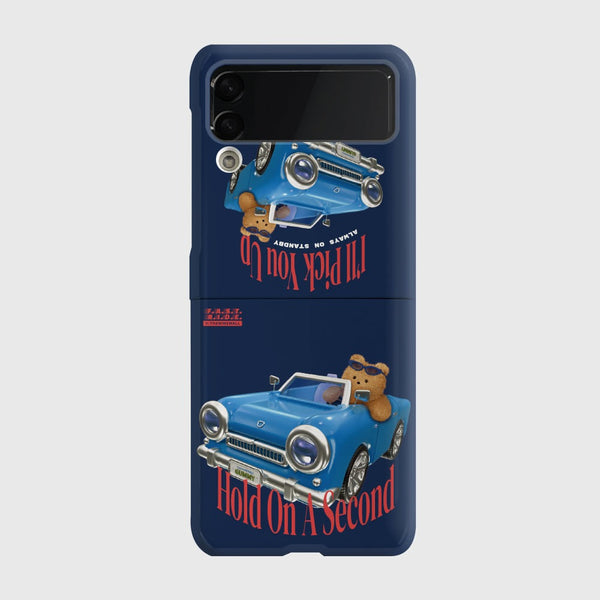 [THENINEMALL] Blue Car Teddy Hard Phone Case (3 types)
