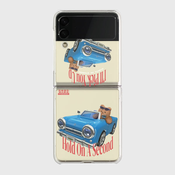 [THENINEMALL] Blue Car Teddy Clear Phone Case (3 types)