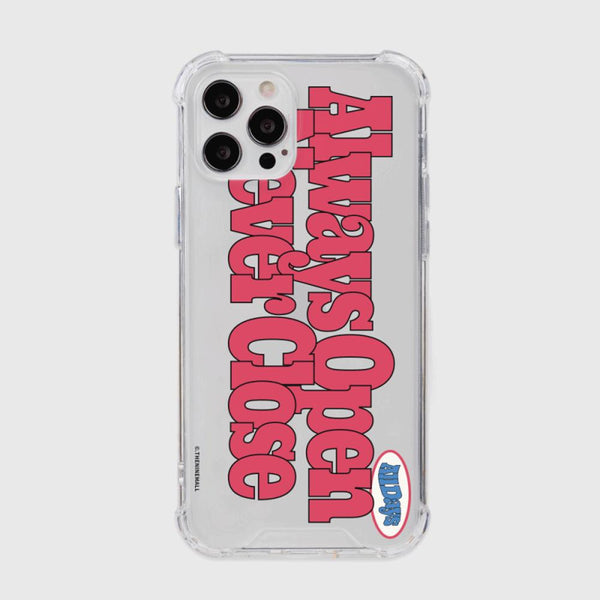 [THENINEMALL] Bold Always Open Clear Phone Case (3 types)