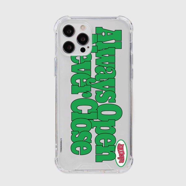 [THENINEMALL] Bold Always Open Clear Phone Case (3 types)