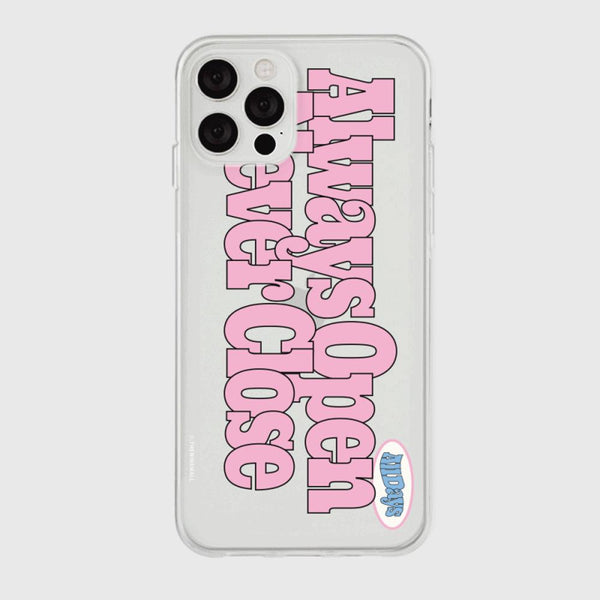 [THENINEMALL] Bold Always Open Clear Phone Case (3 types)