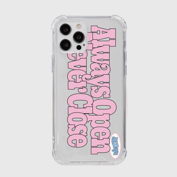 [THENINEMALL] Bold Always Open Clear Phone Case (3 types)