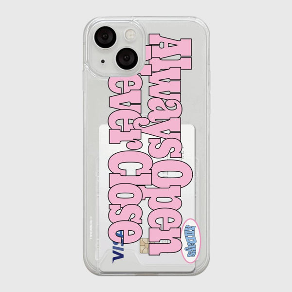 [THENINEMALL] Bold Always Open Clear Phone Case (3 types)