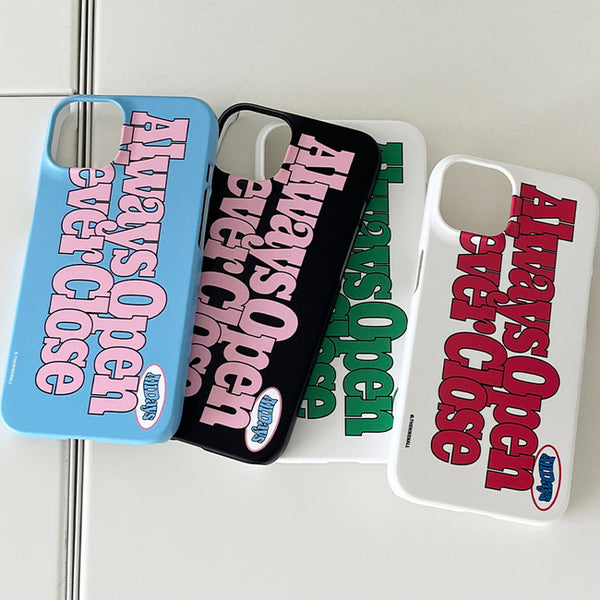 [THENINEMALL] Bold Always Open Hard Phone Case (2 types)