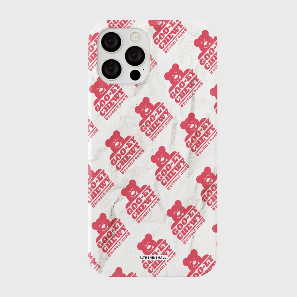 [THENINEMALL] Bubble Gum Pattern Hard Phone Case (2 types)