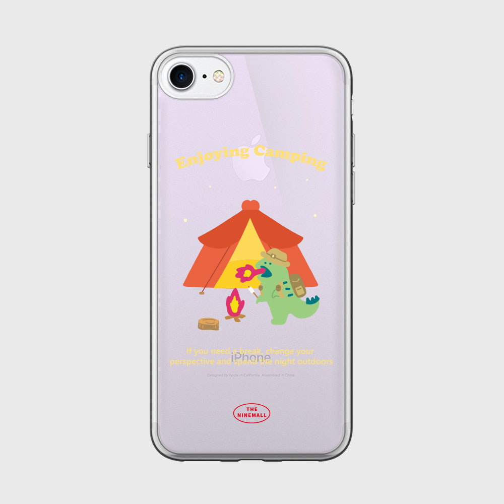 [THENINEMALL] Camping 랩터공룡 Mirror Phone Case