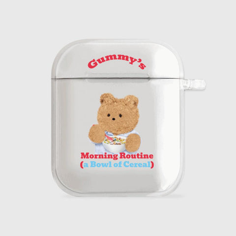[THENINEMALL] Morning Cereal Gummy AirPods Clear Case