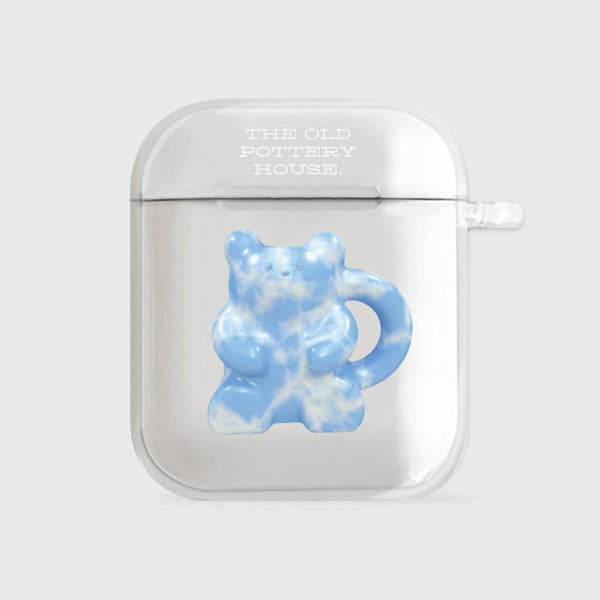 [THENINEMALL] 블루 포터리 AirPods Clear Case