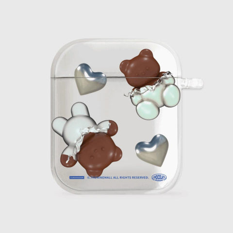 [THENINEMALL] 하트 초콜릿 구미 AirPods Clear Case